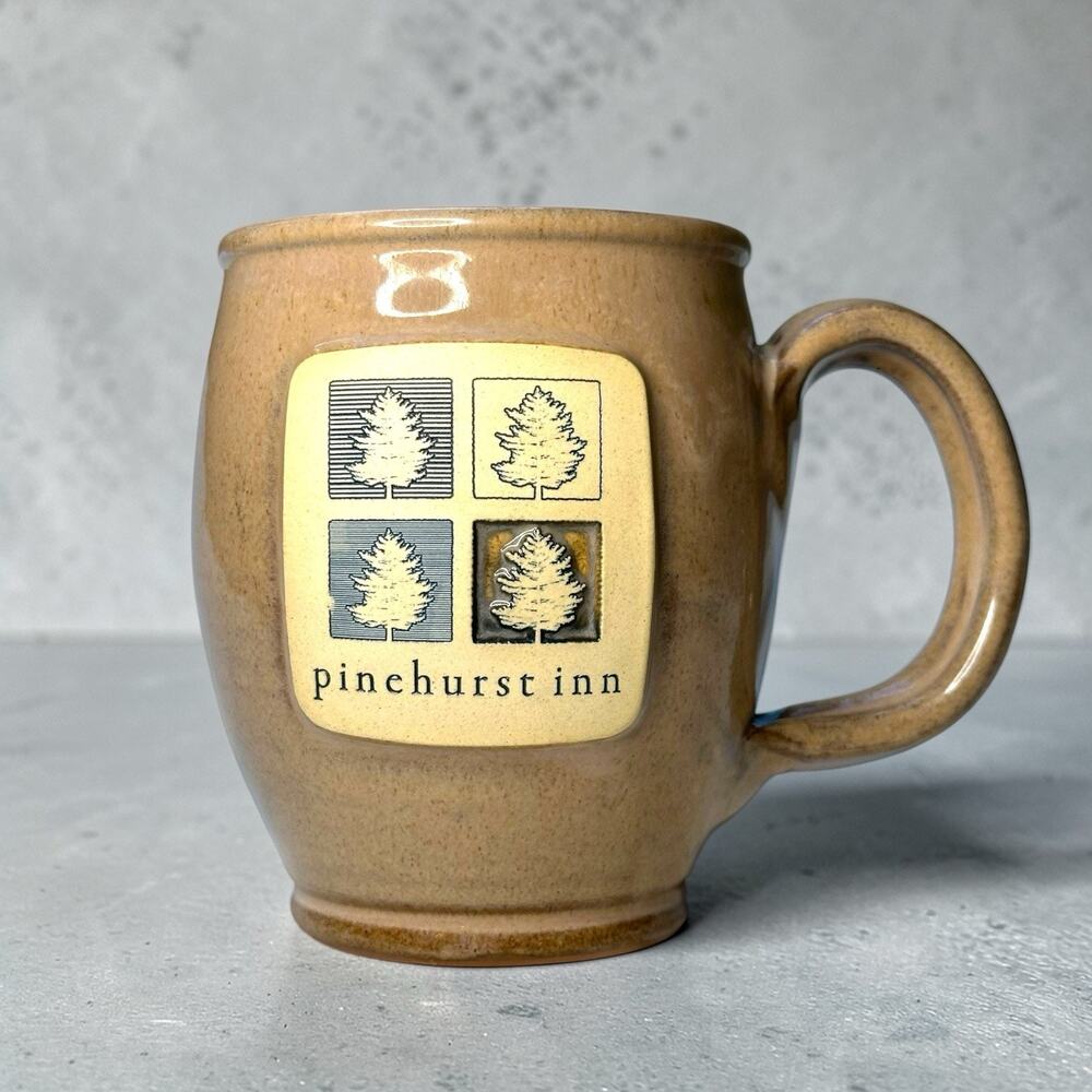 Deneen Pottery Hand Thrown Mug Pinehurst Inn Stoneware St Paul MN USA Coffee Cup
